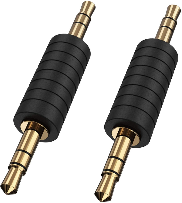 3.5Mm 1/8 Stereo Jack to 3.5Mm Audio Male to Male Adapter Connectors Gold Plated Compatible