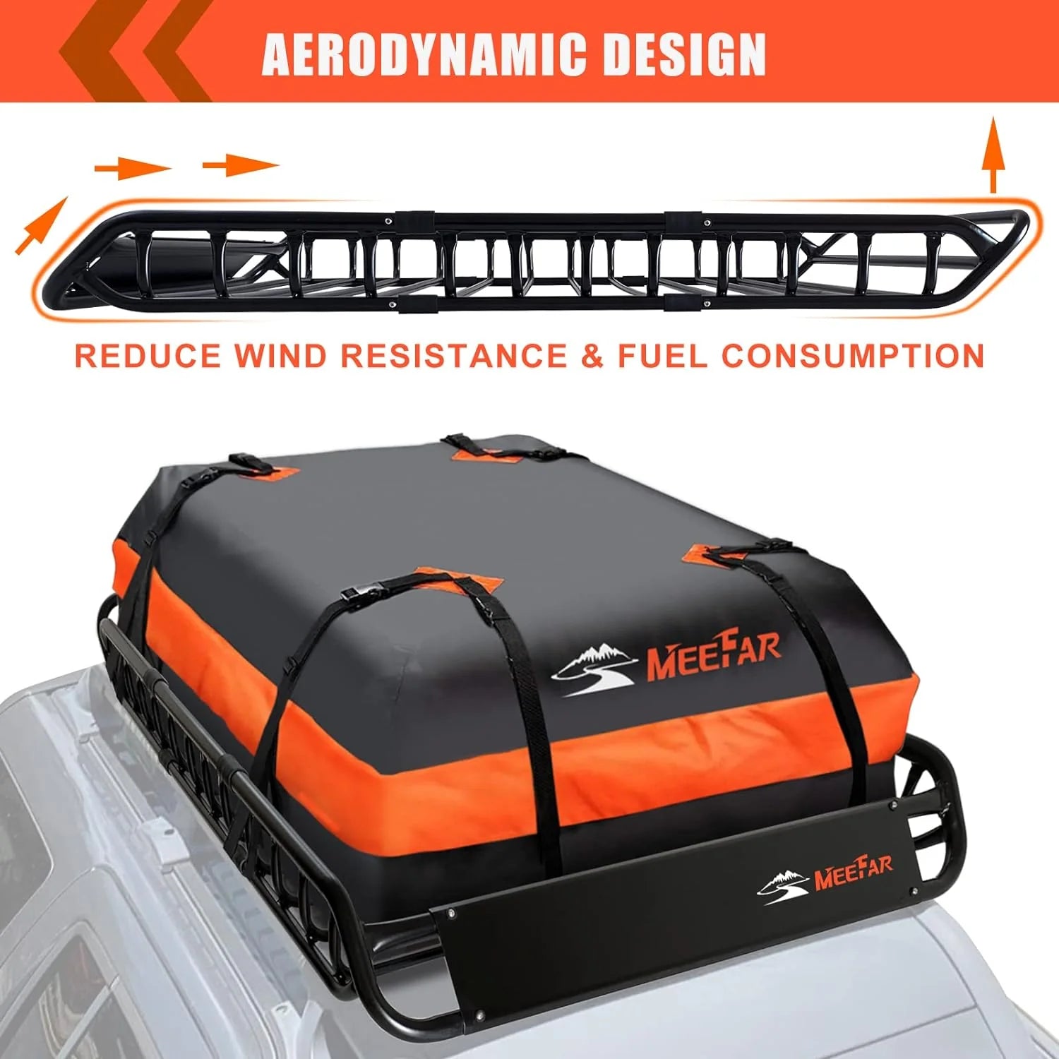 Roof Rack Universal Roof Basket 51" X 36" X 5" + Waterproof Bag
