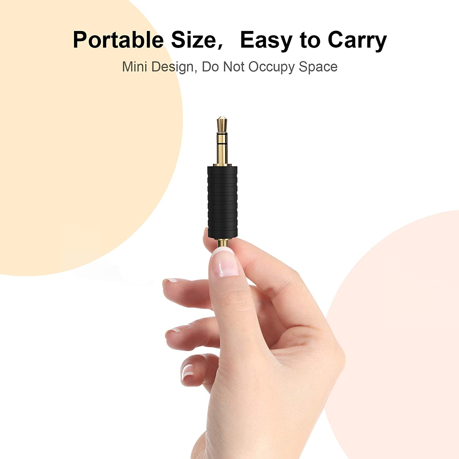 3.5Mm 1/8 Stereo Jack to 3.5Mm Audio Male to Male Adapter Connectors Gold Plated Compatible