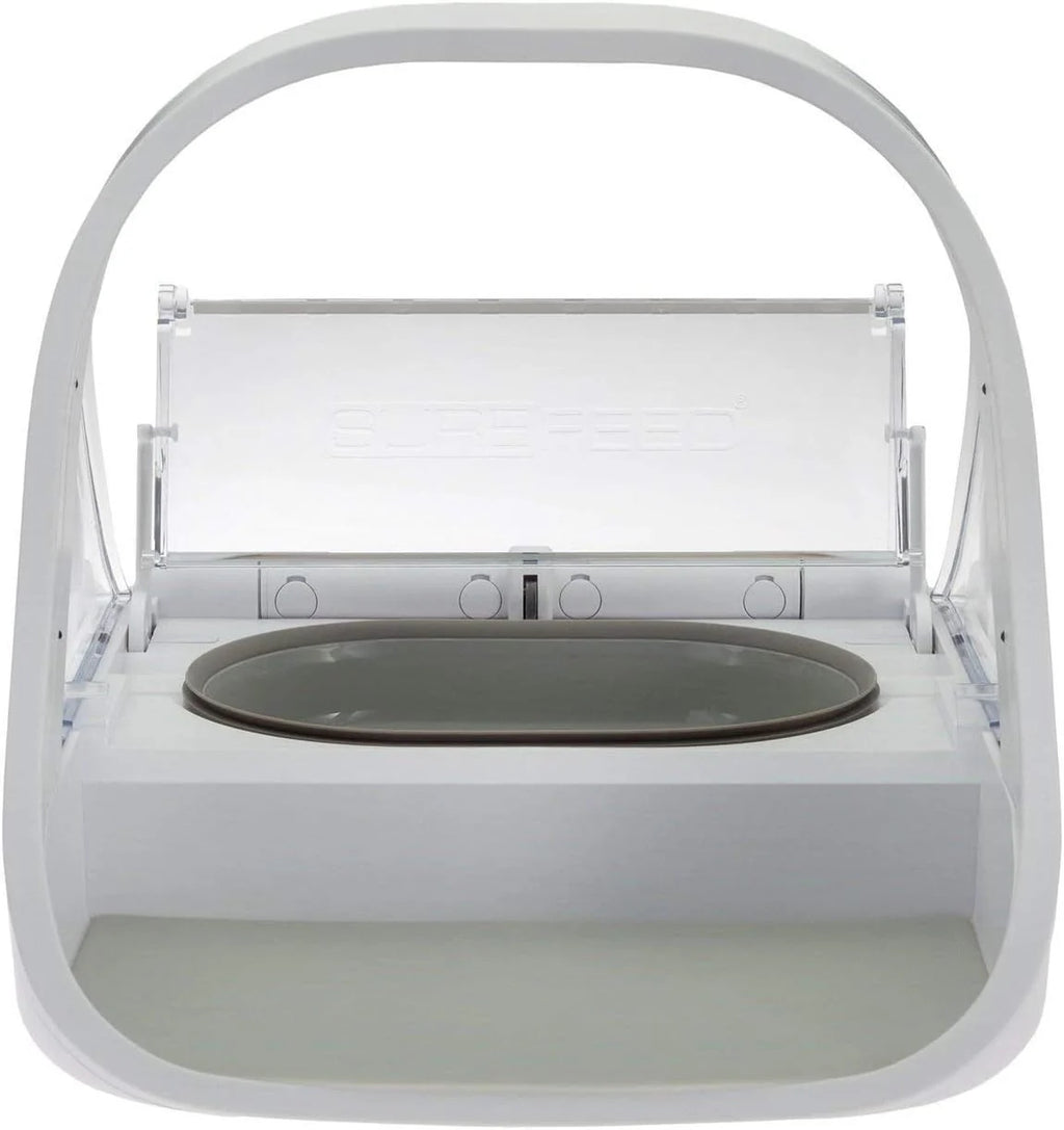 Automatic Pet Feeder -Microchip Pet Feeder - MPF001 - Suitable for Both Wet and Dry Food - Bonus eOutletDeals Pet Towel