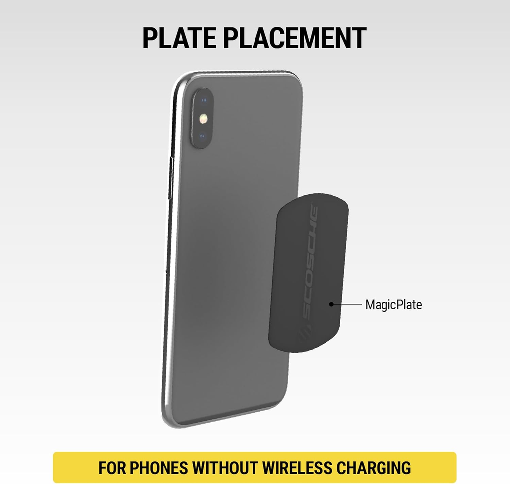 MAGRKSRI Magicmount Replacement Metal Plate Kit for Phone, Metal Plates for Magnetic Mount Cell Phone Holder for Car, Universal with All Devices and Phone Case, Silver