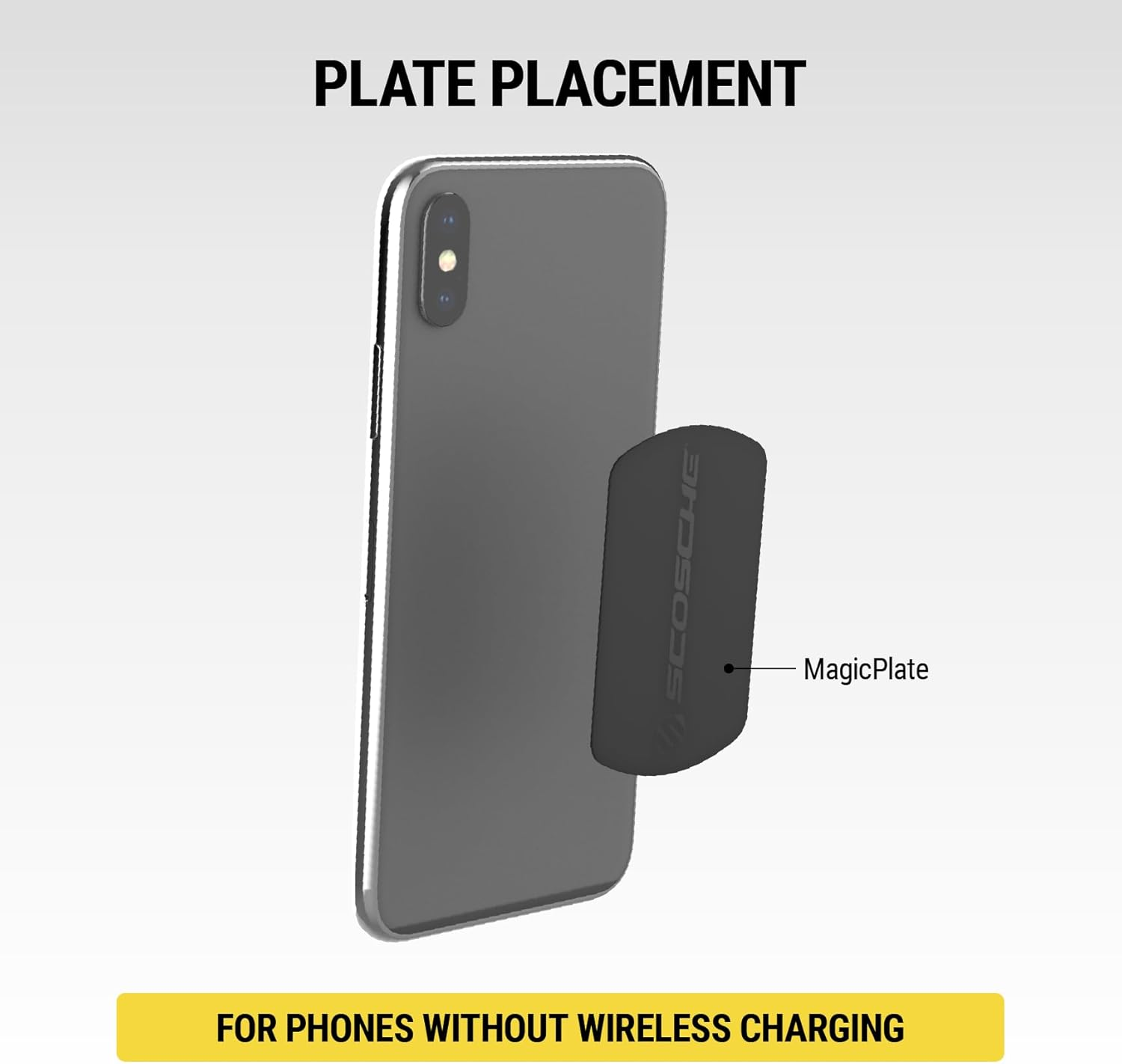 MAGRKSRI Magicmount Replacement Metal Plate Kit for Phone, Metal Plates for Magnetic Mount Cell Phone Holder for Car, Universal with All Devices and Phone Case, Silver