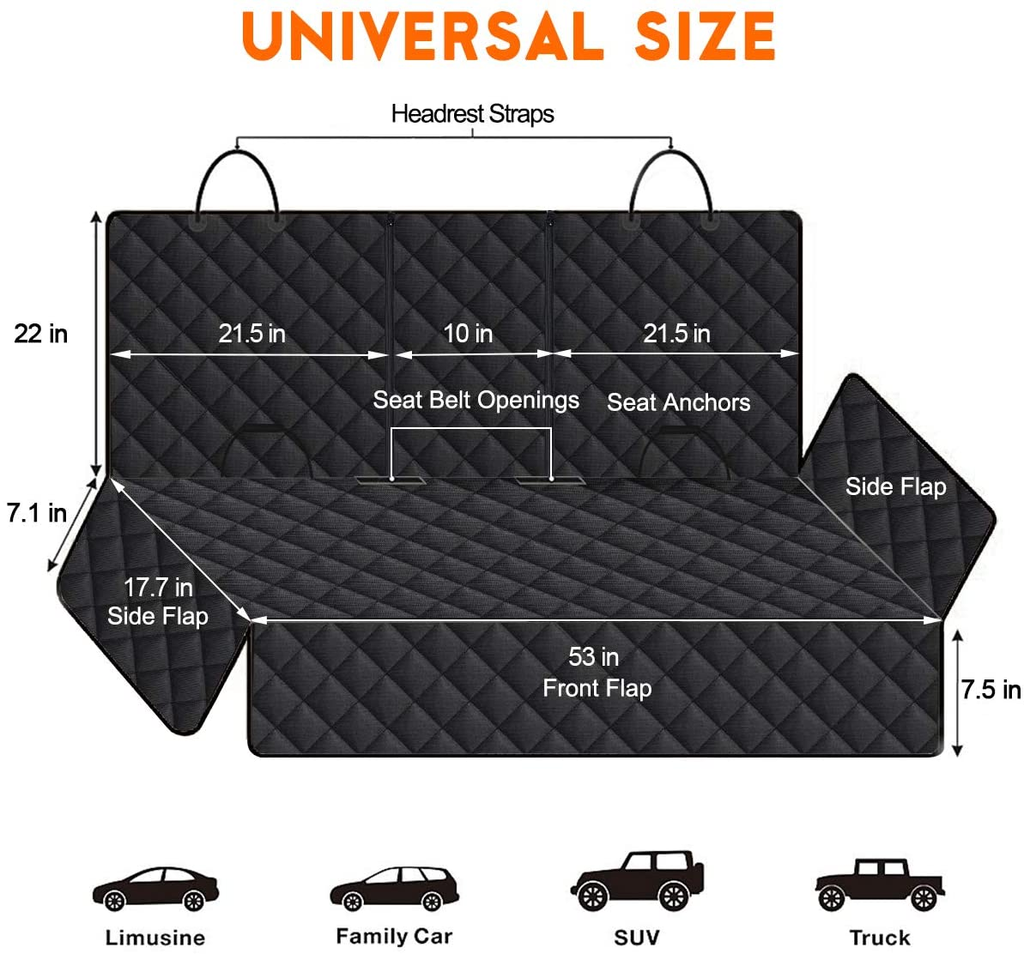 Premium Waterproof Dog Car Seat Cover