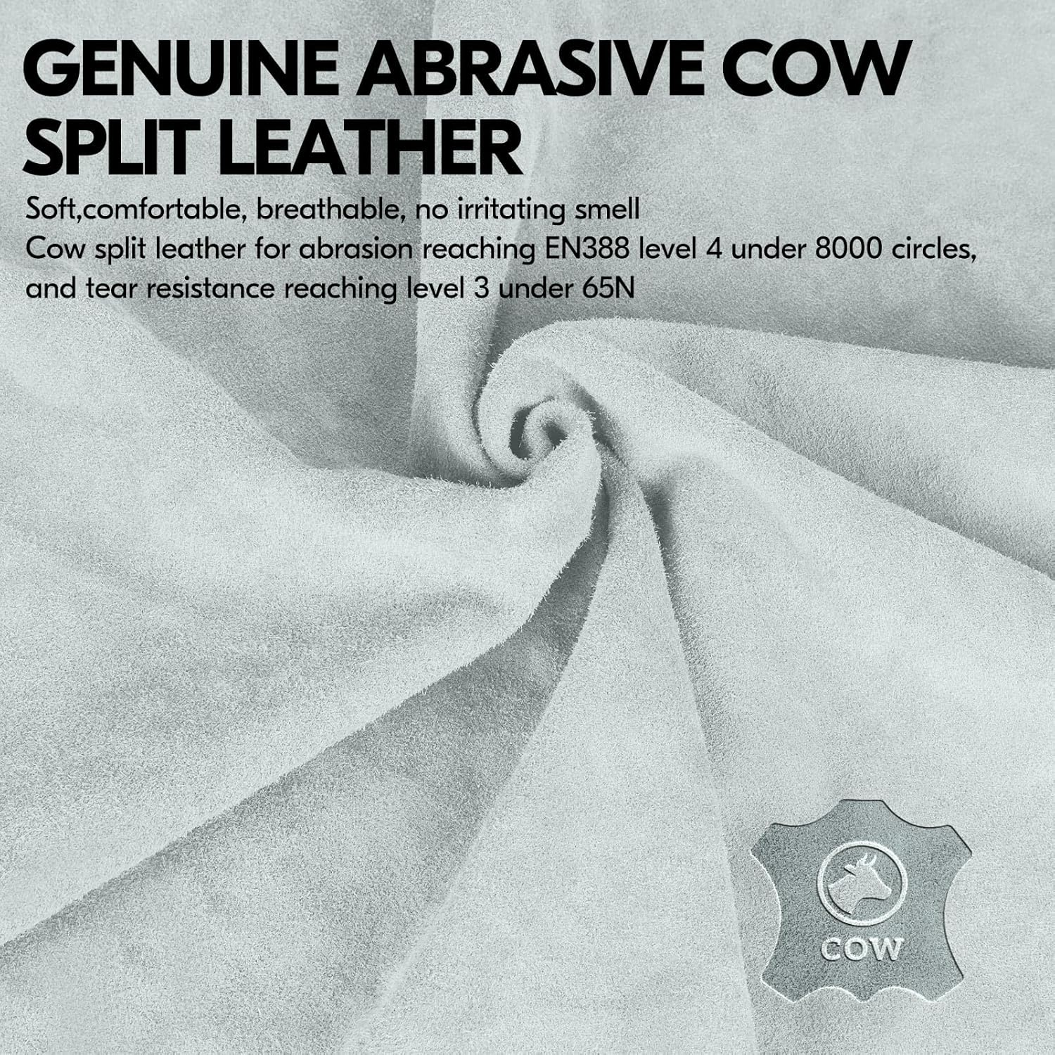 1-Pair Safety Leather Work Gloves