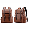 Brown Leather Laptop Backpack for Men