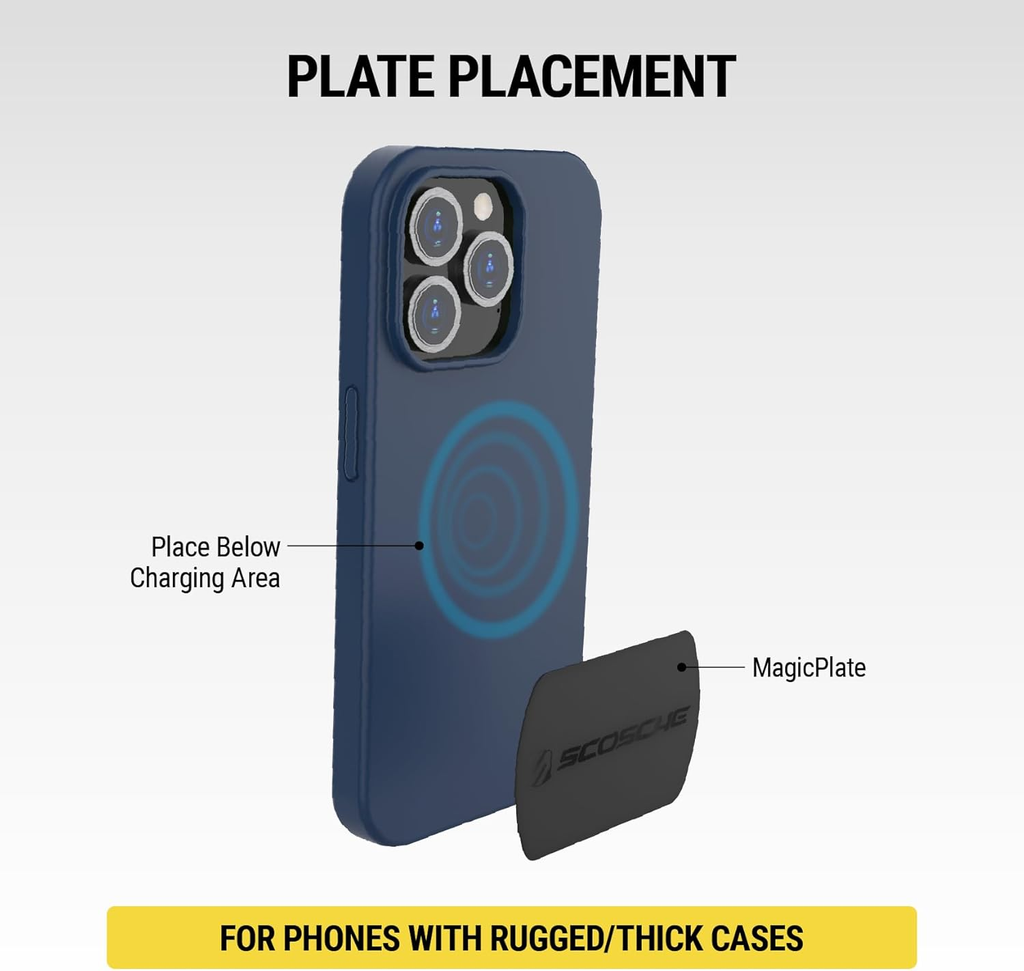MAGRKSRI Magicmount Replacement Metal Plate Kit for Phone, Metal Plates for Magnetic Mount Cell Phone Holder for Car, Universal with All Devices and Phone Case, Silver