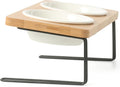 Elevated Cat Ceramic Bowls, Small Dog 15° Tilted Raised Food Feeding Dishes