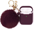 Compatible with Airpod 2&1 Case Cover, Cute Silicone Protective Accessories Cases/Keychain/Pompom.