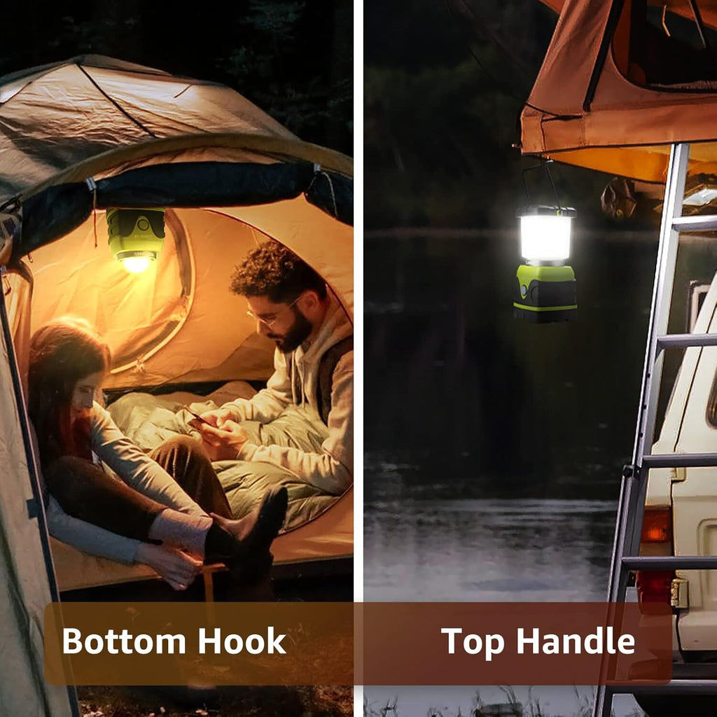Waterproof Tent Light with 4 Light Modes, Camping Essentials, Portable Lantern Flashlight for Camping, Emergency Light, Power Outages, Not Rechargeable