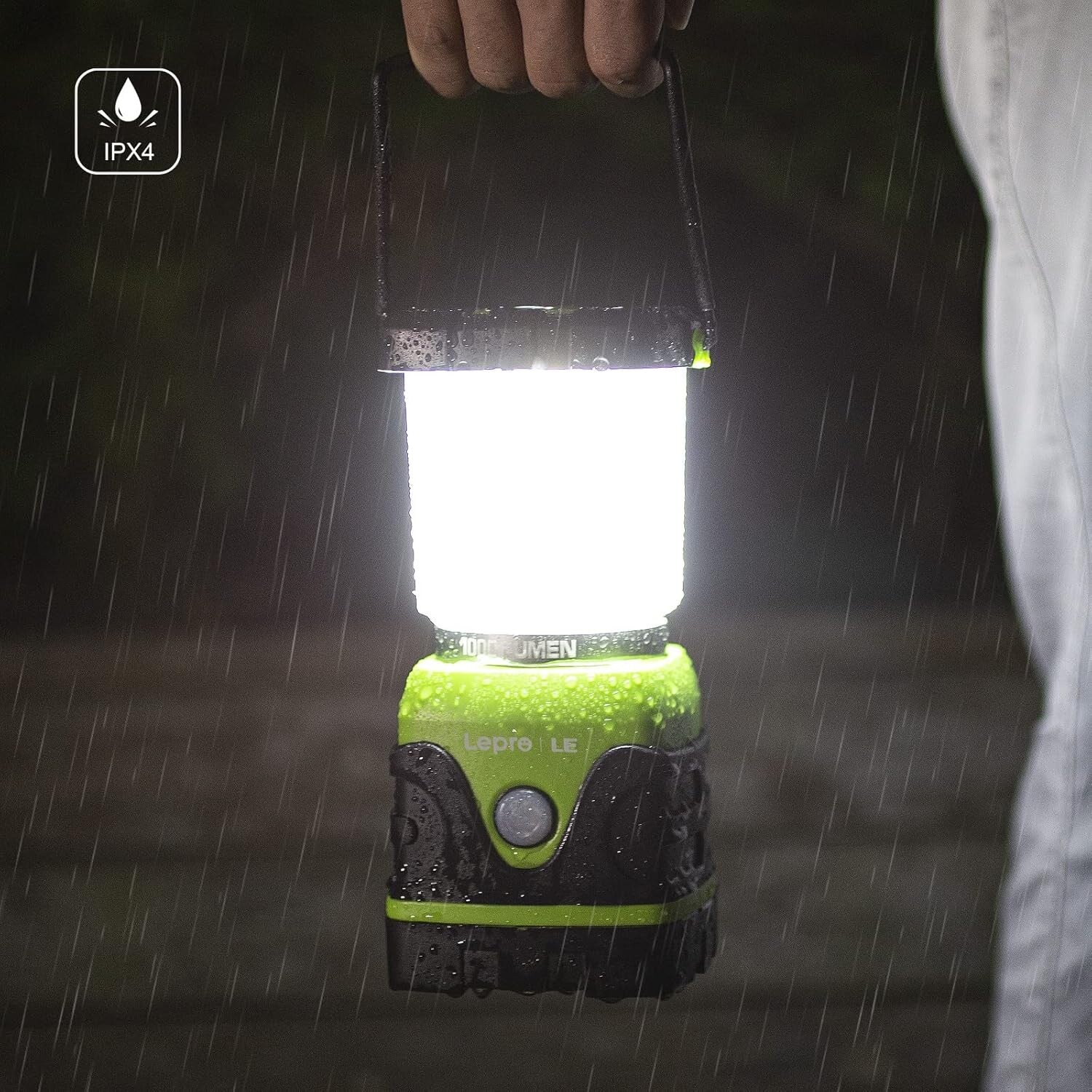 Waterproof Tent Light with 4 Light Modes, Camping Essentials, Portable Lantern Flashlight for Camping, Emergency Light, Power Outages, Not Rechargeable