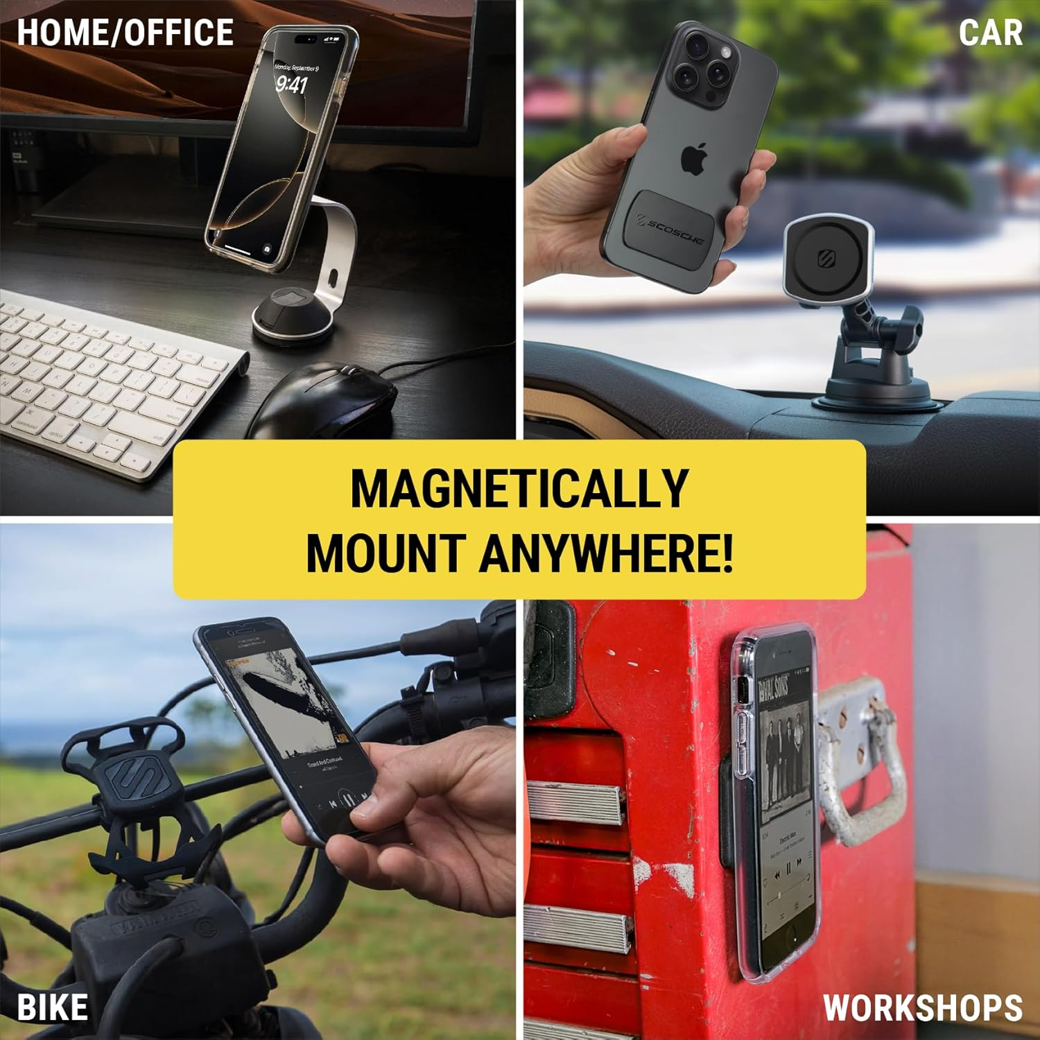 MAGRKSRI Magicmount Replacement Metal Plate Kit for Phone, Metal Plates for Magnetic Mount Cell Phone Holder for Car, Universal with All Devices and Phone Case, Silver
