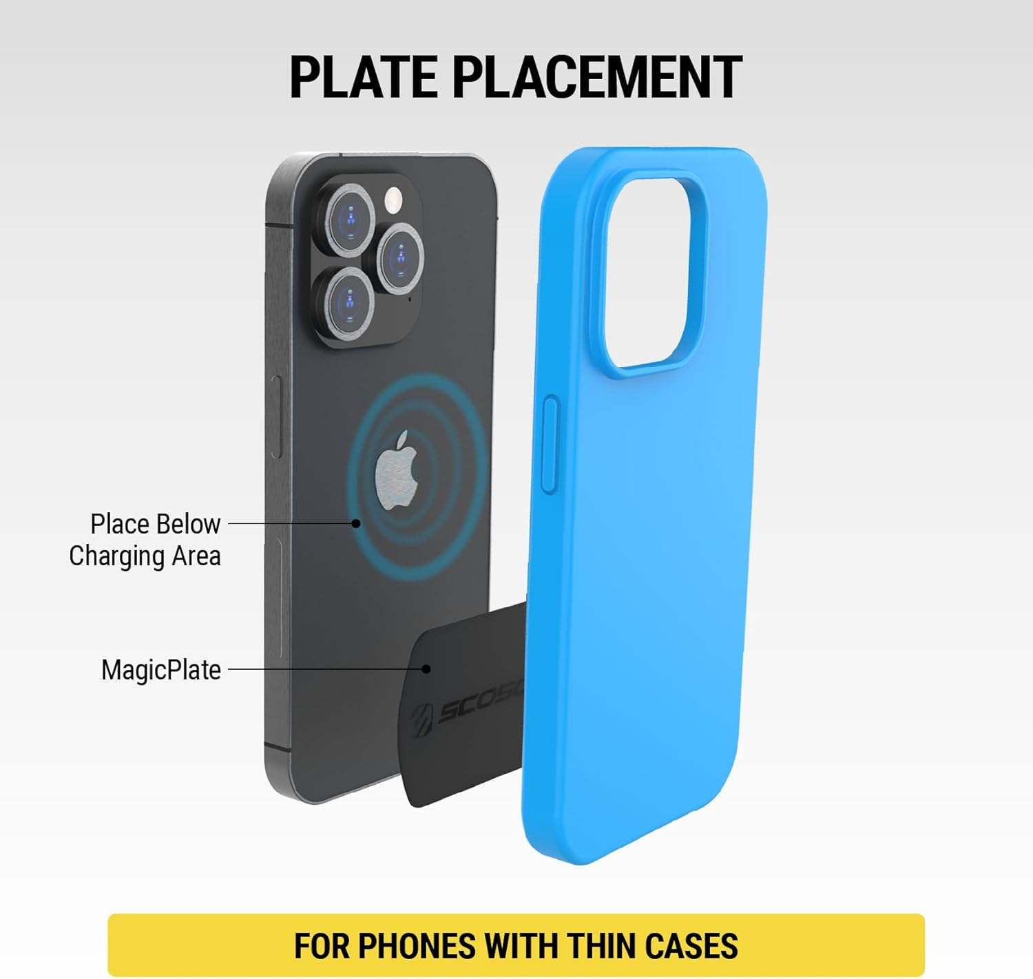 MAGRKSRI Magicmount Replacement Metal Plate Kit for Phone, Metal Plates for Magnetic Mount Cell Phone Holder for Car, Universal with All Devices and Phone Case, Silver