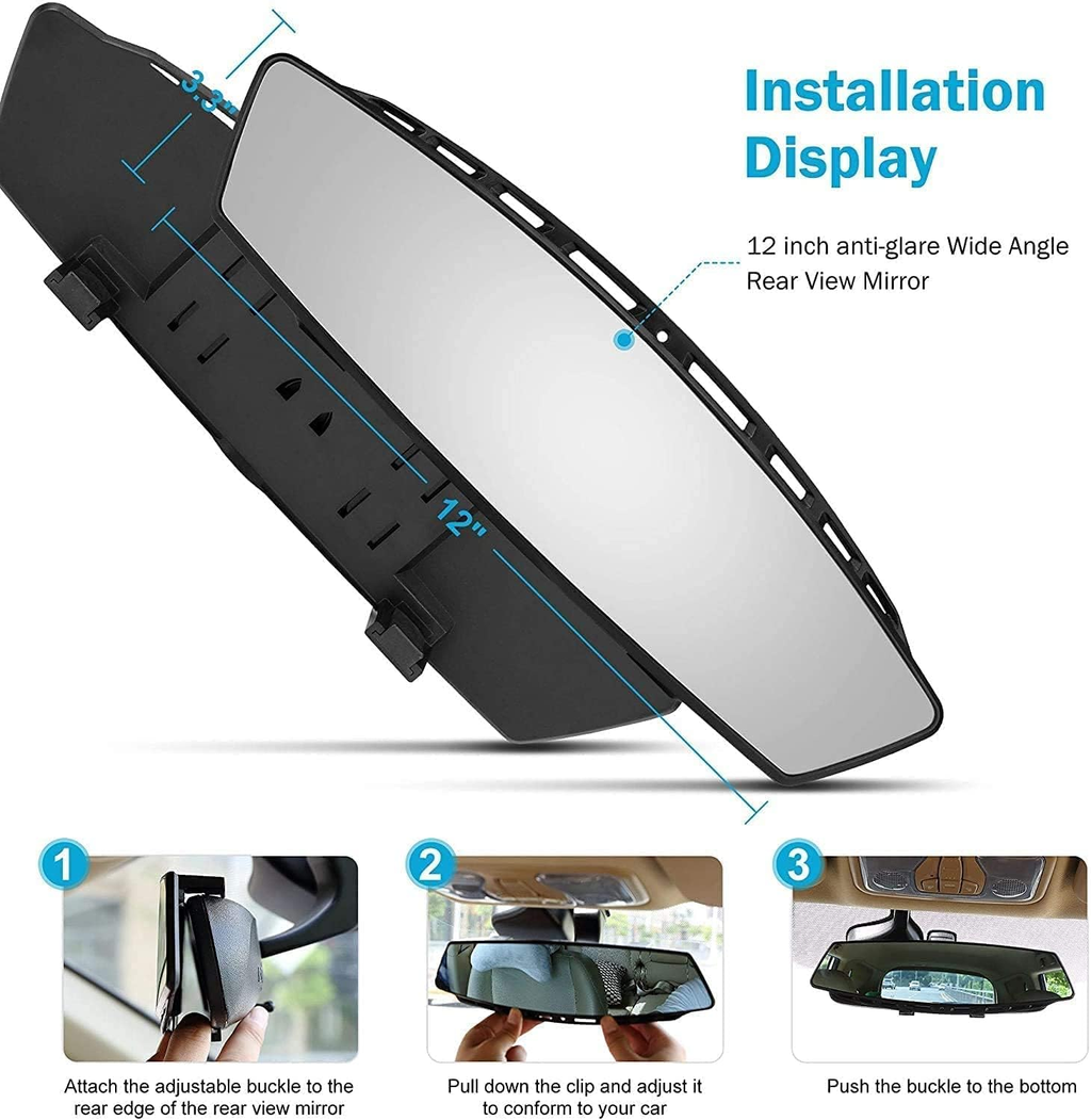 Verivue Universal Panoramic 12-Inch Rear View Mirror.