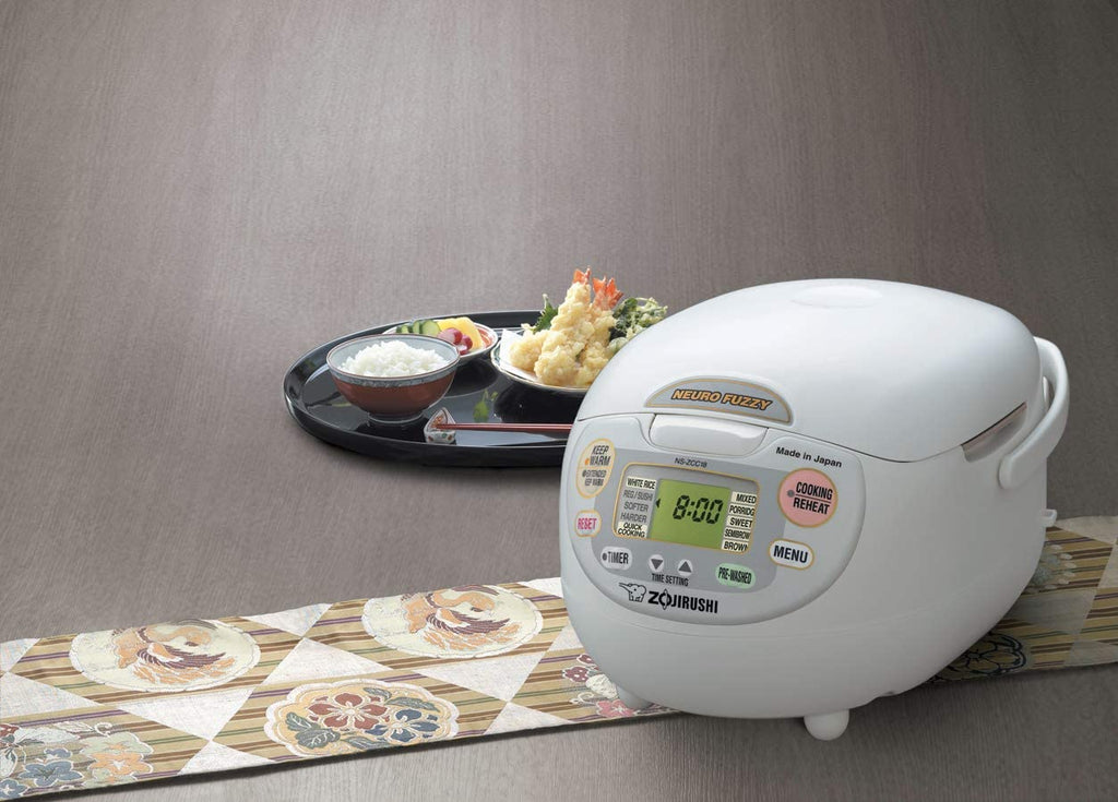 Zojirushi, Made in Japan Neuro Fuzzy Rice Cooker, 5.5-Cup, Premium White