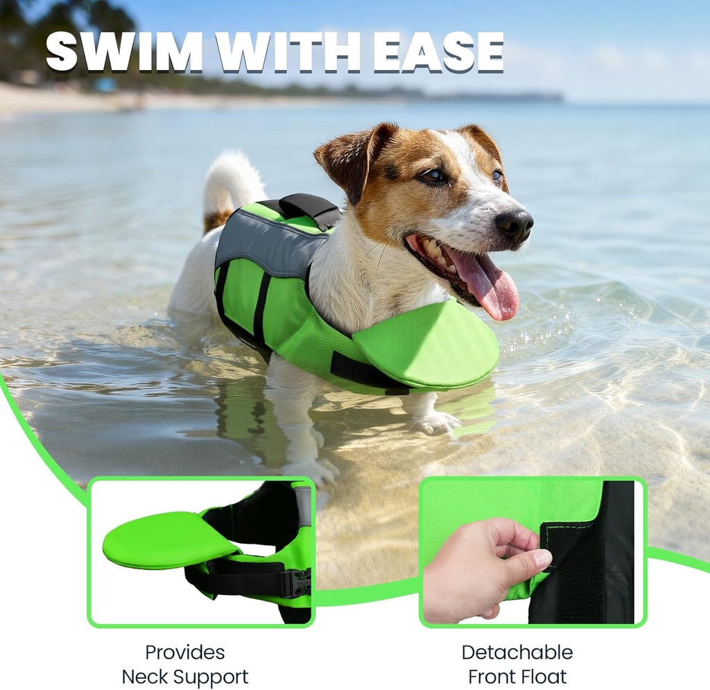 Front Float Dog Life Vest, Dog Life Jacket for Swimming & Boating