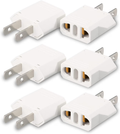6 Pack European to US Plug Adapter, Plug Adapter European to American, EU to US Plug Adapter, 220V to 110V Adapter Plug for Travel, Europe to American Canada Mexico Power Plug Converter (Type A)